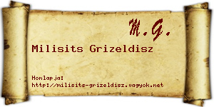 Milisits Grizeldisz névjegykártya